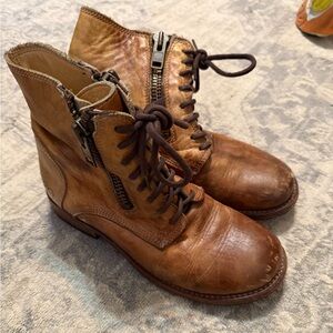 Bed Stu Leather Lace-Up Boots